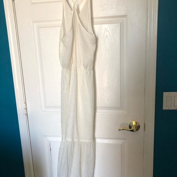 Ali & Jay White Halter Gown Maxi Summer Dress Size M - Picture 5 of 8